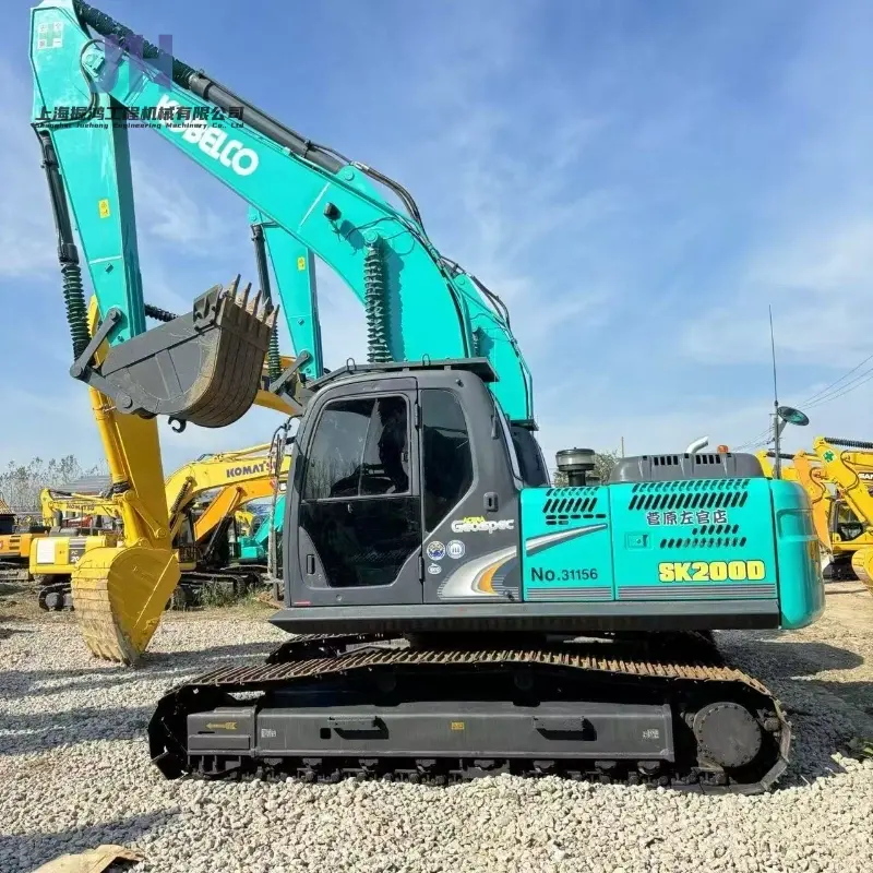 Heavy Used Kobelco SK200D Large Excavator machine Competitive price